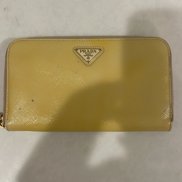 Prada zip long wallet - yellow - Picture 4 of 17